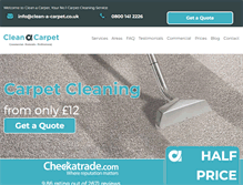 Tablet Screenshot of clean-a-carpet.co.uk